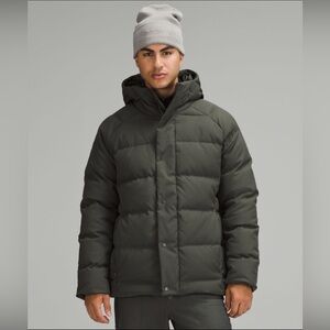 $348 lululemon wunder puff tech canvas goose down jacket Large